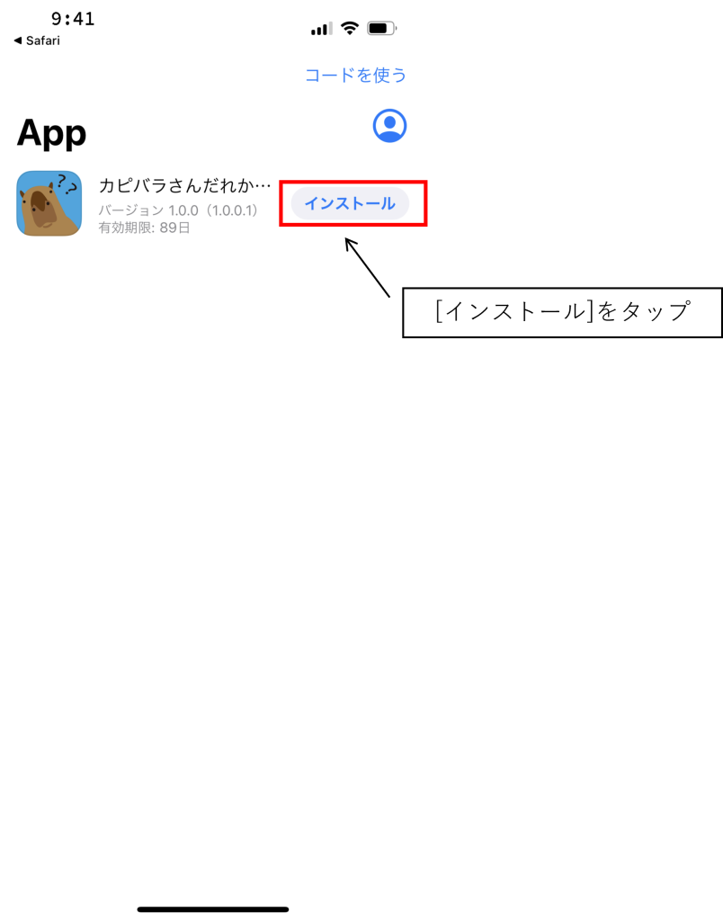 カピバラだれかな?TestFlightイメージ07
