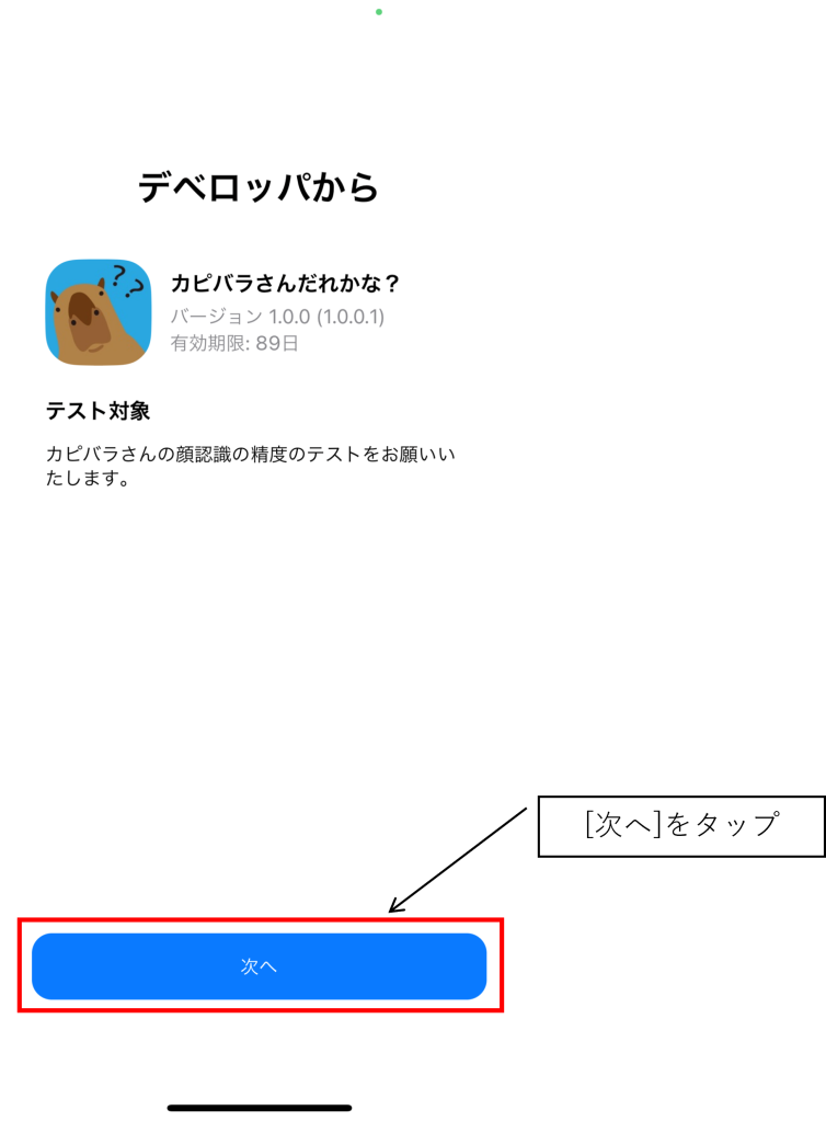 カピバラだれかな?TestFlightイメージ11